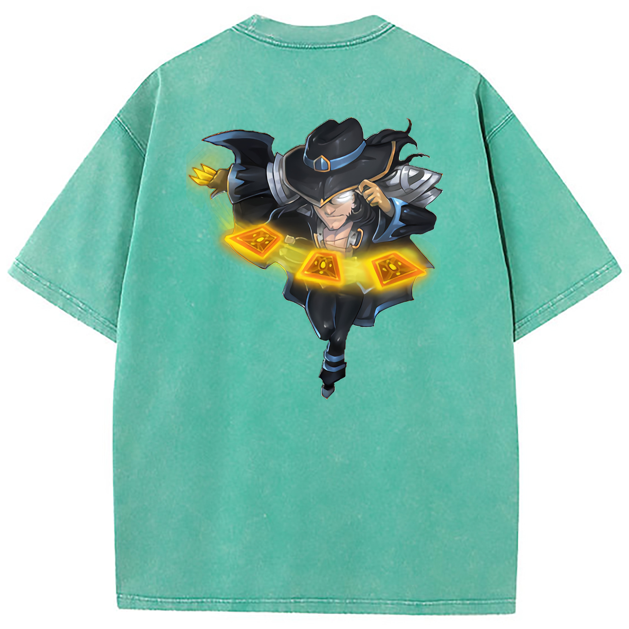 （画像用） リーグ・オブ・レジェンド League of Legends LOL 綿100% ヴィンテージ風 半袖Tシャツ（背面プリント）